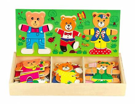 Деревянная игрушка - Три медведя 
